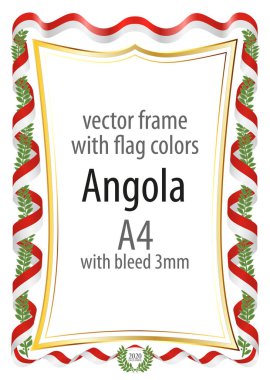 Çerçeve ve şerit kenarlığını Cezayir bayrak renkleri ile