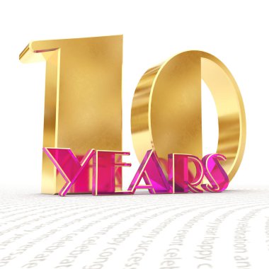 Altın on numara (sayı 10) ve 