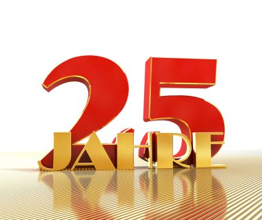 Altın sayı yirmi beş (25 numara) ve kelime 