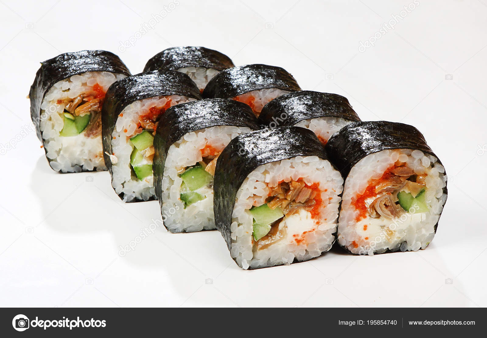 Skin Rolls Philadelphia Cheese Masago Roe Salmon Skin Kikkoman Soy