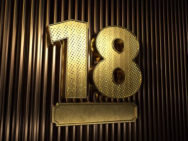 18 numara (18 numara) ve küçük delikli