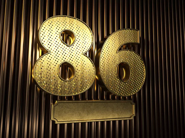 Nummer 86 (nummer 86) met kleine gaatjes — Stockfoto