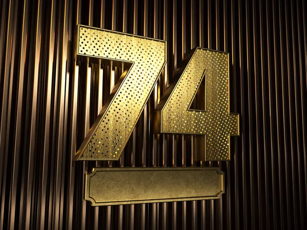 74 numara (74 numara) ve küçük delikler — Stok fotoğraf