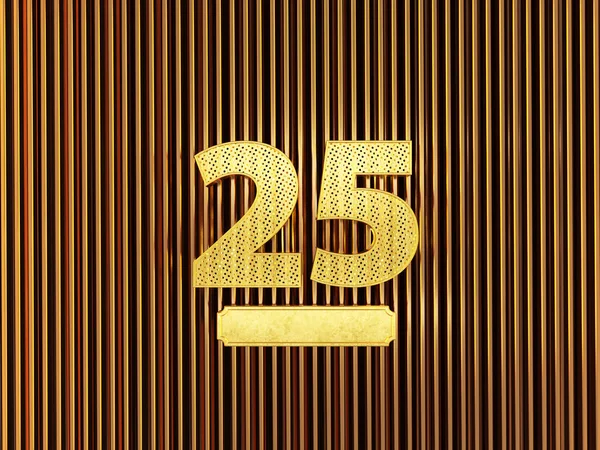 Número 25 (número vinte e cinco) com pequenos furos — Fotografia de Stock