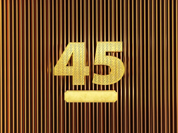 Αριθμός 45 (αριθμός σαράντα πέντε) με μικρές τρύπες — Φωτογραφία Αρχείου