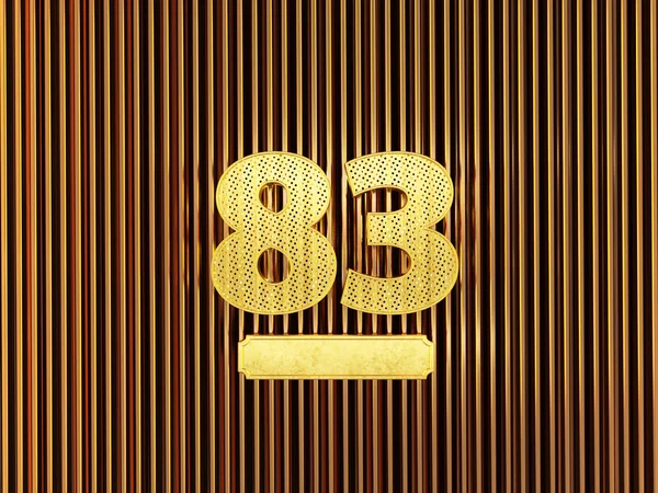 Číslo 83 (číslo osmdesát tři) s malými otvory — Stock fotografie