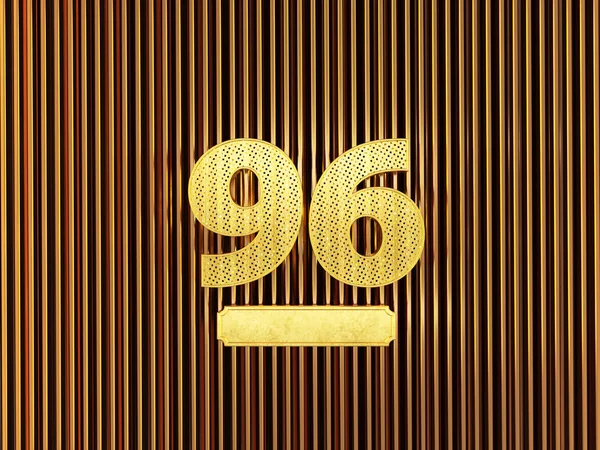 Číslo 96 (číslo devadesát šest) s malými otvory — Stock fotografie