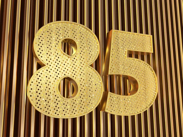 Nummer 85 (nummer 85) met kleine gaatjes — Stockfoto