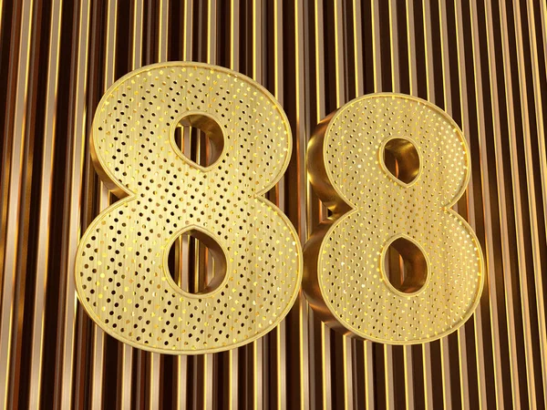 Nummer 88 (nummer achtentachtig) met kleine gaatjes — Stockfoto