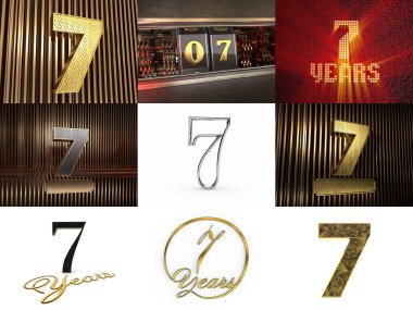 Yedi numaralı kutlama seti.