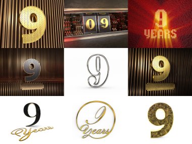 Dokuz numaralı kutlama seti.