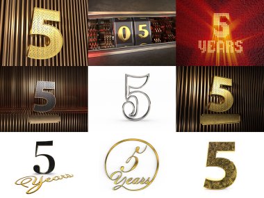 Beş numaralı kutlama seti.