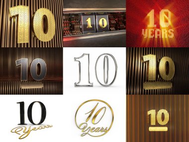 On numaralı kutlama seti.