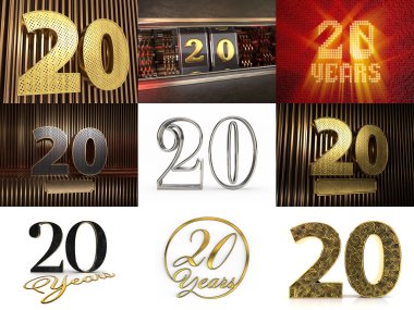 Yirmi yıllık kutlama seti.