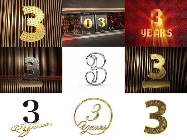 Üç numaralı kutlama seti.