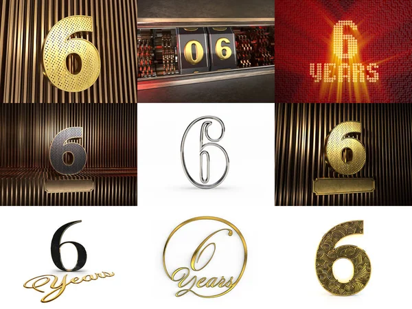 Altı numaralı kutlama seti.