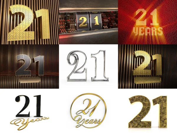 21 yıllık kutlama seti.