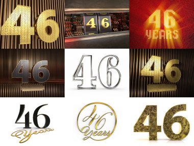 Kırk altı numaralı kutlama seti.