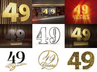 Kırk dokuz yıllık kutlama seti.