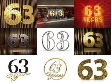 Altmış üç yıllık kutlama seti.