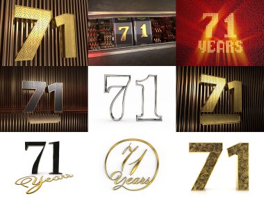71 yıllık kutlama seti.