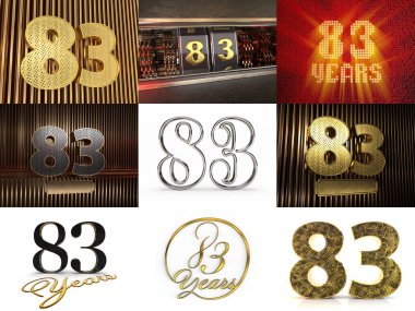 Seksen üç yıllık kutlama seti.