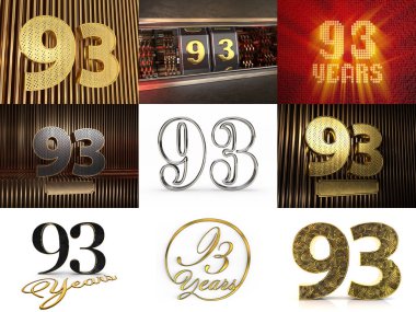 Doksan üç yıllık kutlama seti.