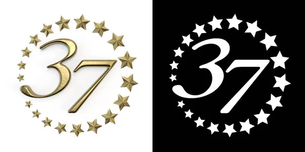 Number thirty-seven years celebration — 스톡 사진