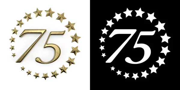Number seventy-five years celebration — Stock Photo, Image