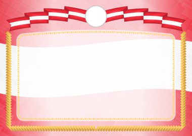 Avusturya ulusal bayrağı ile yapılan sınır.