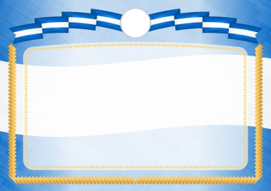 Nikaragua ulusal bayrağıyla yapılan sınır.