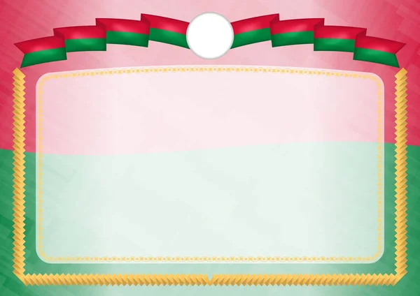 モルディブ国旗で作られた国境. — ストックベクタ