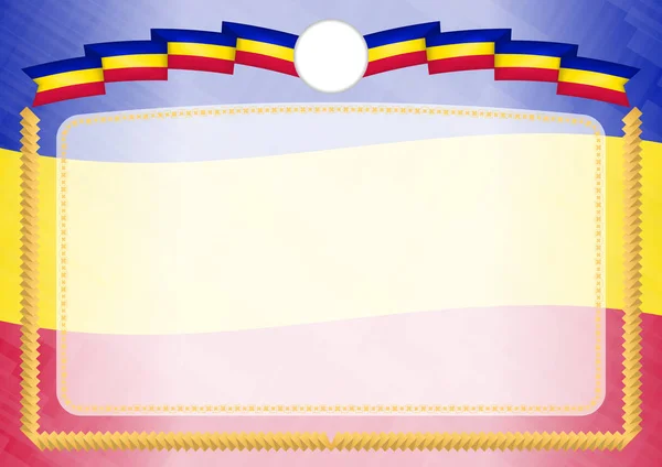 Grens met de nationale vlag van Andorra. — Stockvector