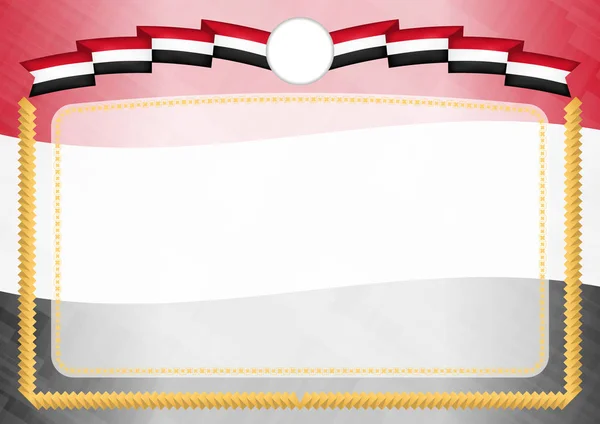 Fronteira feita com a bandeira nacional do Iraque . —  Vetores de Stock