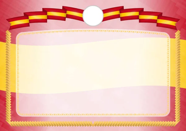 Fronteira feita com bandeira nacional de Espanha . —  Vetores de Stock