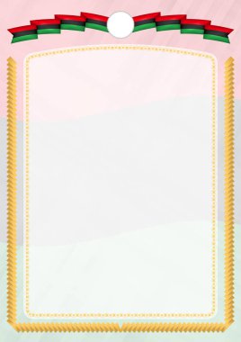 Libya ulusal bayrağıyla yapılan sınır.