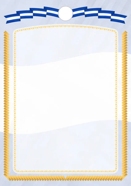 Frontière avec le drapeau national du Salvador . — Image vectorielle