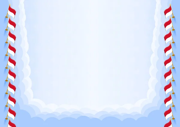 Cadre Horizontal Bordure Avec Drapeau Monaco Éléments Gabarit Pour Votre — Image vectorielle