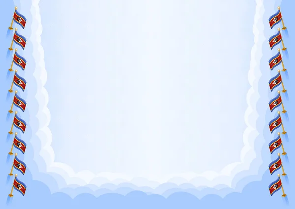 Горизонтальная Рамка Граница Флагом Свазиленда Элементы Шаблона Вашего Сертификата Диплома — стоковый вектор