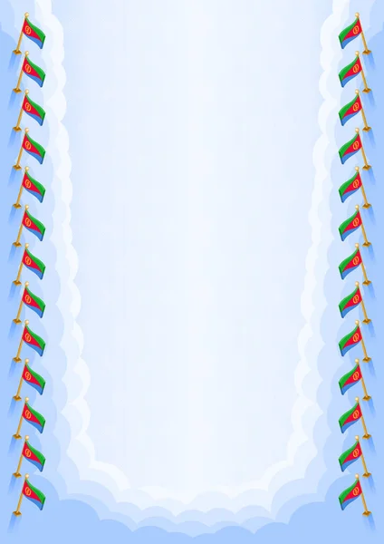 Marco Vertical Borde Con Bandera Eritrea Elementos Plantilla Para Certificado — Archivo Imágenes Vectoriales