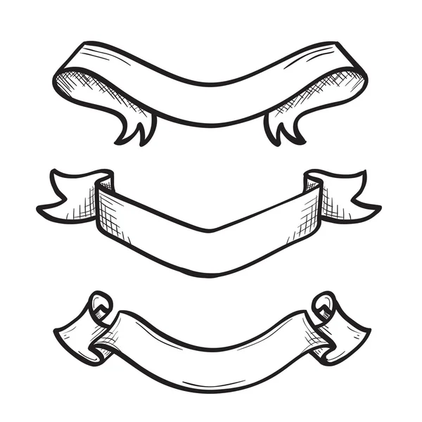 Hand drawn sketch ribbons — Stock Vector © werta.w 44078137