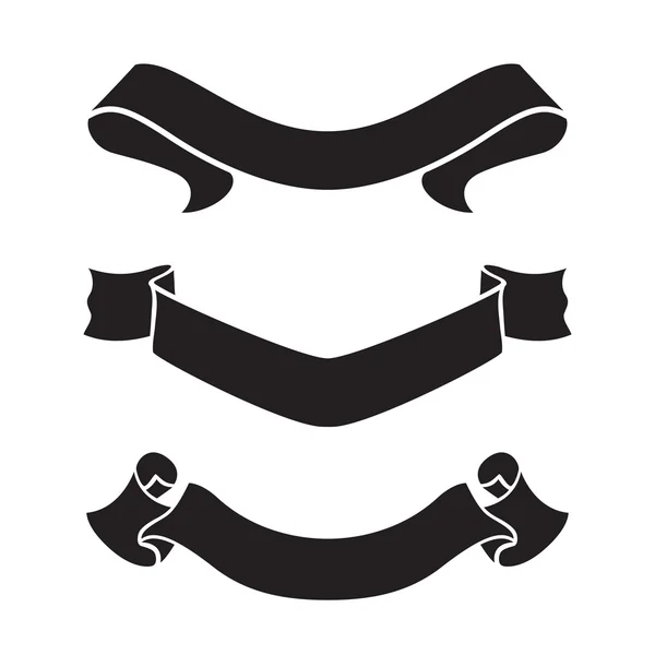 Handgezeichnete Silhouettenbänder — Stockvektor