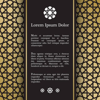 Vektör İslam etnik davet şablonu