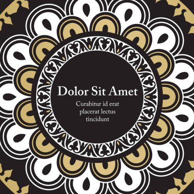 Vektör afiş ile mandala