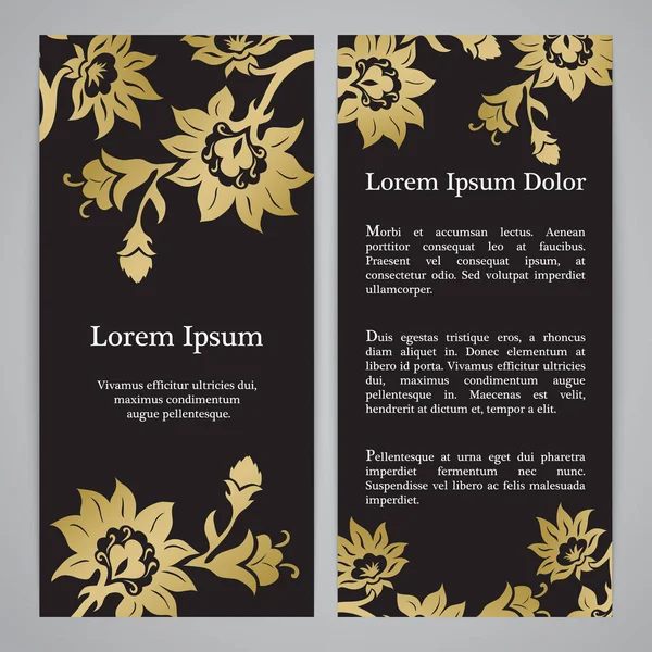 Квіткові банери з намальованими вручну квітами — стоковий вектор