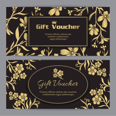 Hediye çeki şablon çiçek desenli