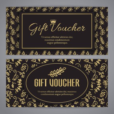 Hediye çeki şablon çiçek desenli