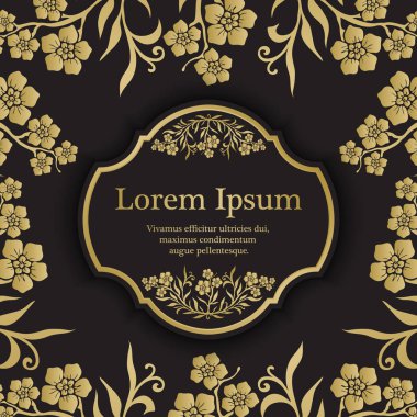 Arka plan ile altın myosotis (unutma) grafik çiçekler