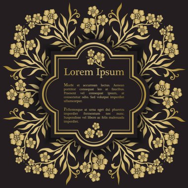 Arka plan ile altın myosotis (unutma) grafik çiçekler