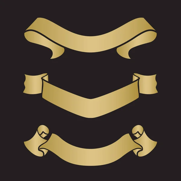 Ručně kreslenou silueta stužky, heraldika, diplom, label. — Stockový vektor